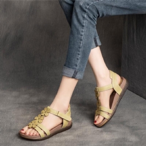 Sandales Boho En Cuir Faites À La Main Pour Femmes